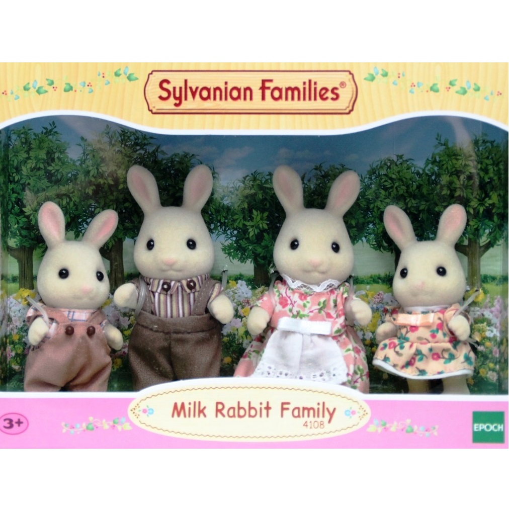 Sylvanian Families Milk Rabbit Family