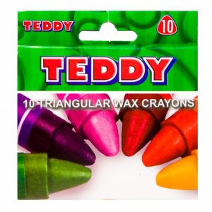 Teddy Triangular Wax Crayons Box of 10