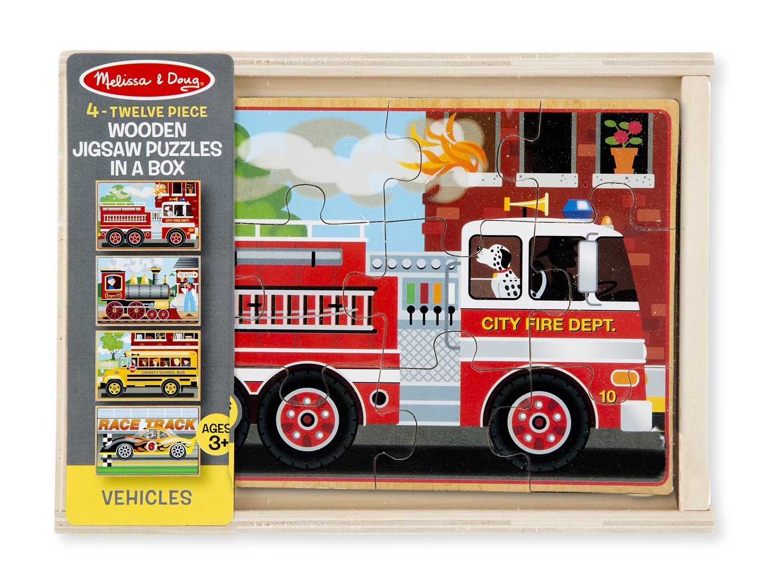 Melissa & Doug Vehicle Puzzles in a Box
