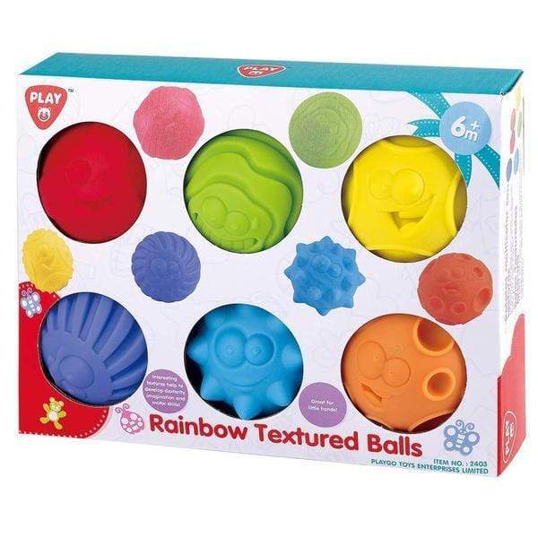 Play Go Rainbow Textured Balls 6 Piece