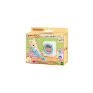 Sylvanian Families Floral Cat Girl’s Wash & Clean Set