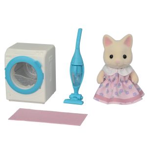 Sylvanian Families Floral Cat Girl’s Wash & Clean Set