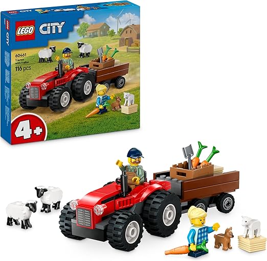 Lego 60461 City Red Farm Tractor with Trailer