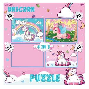 Little Unicorn 4 in 1 Puzzle (35+48+54+70pc)