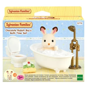 Sylvanian Families Chocolate Rabbit Boys Bath Time Set