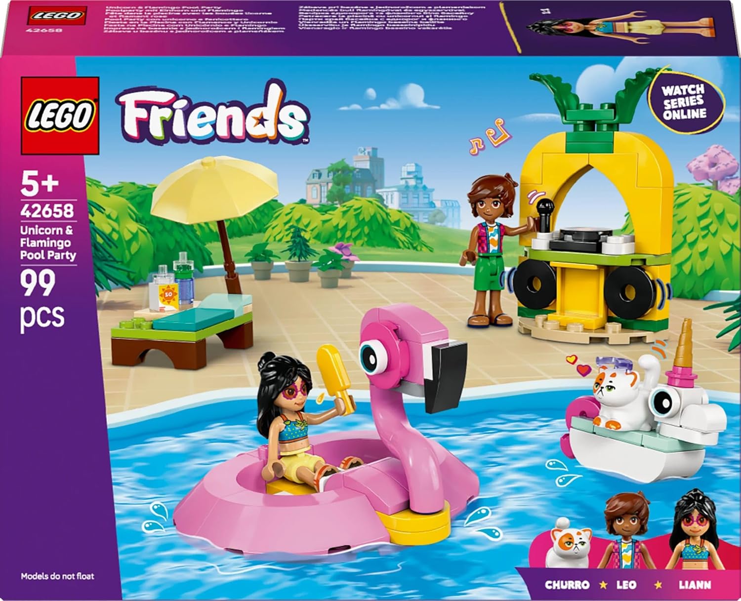 Lego 42658 Friends Unicorn and Flamingo Pool Party