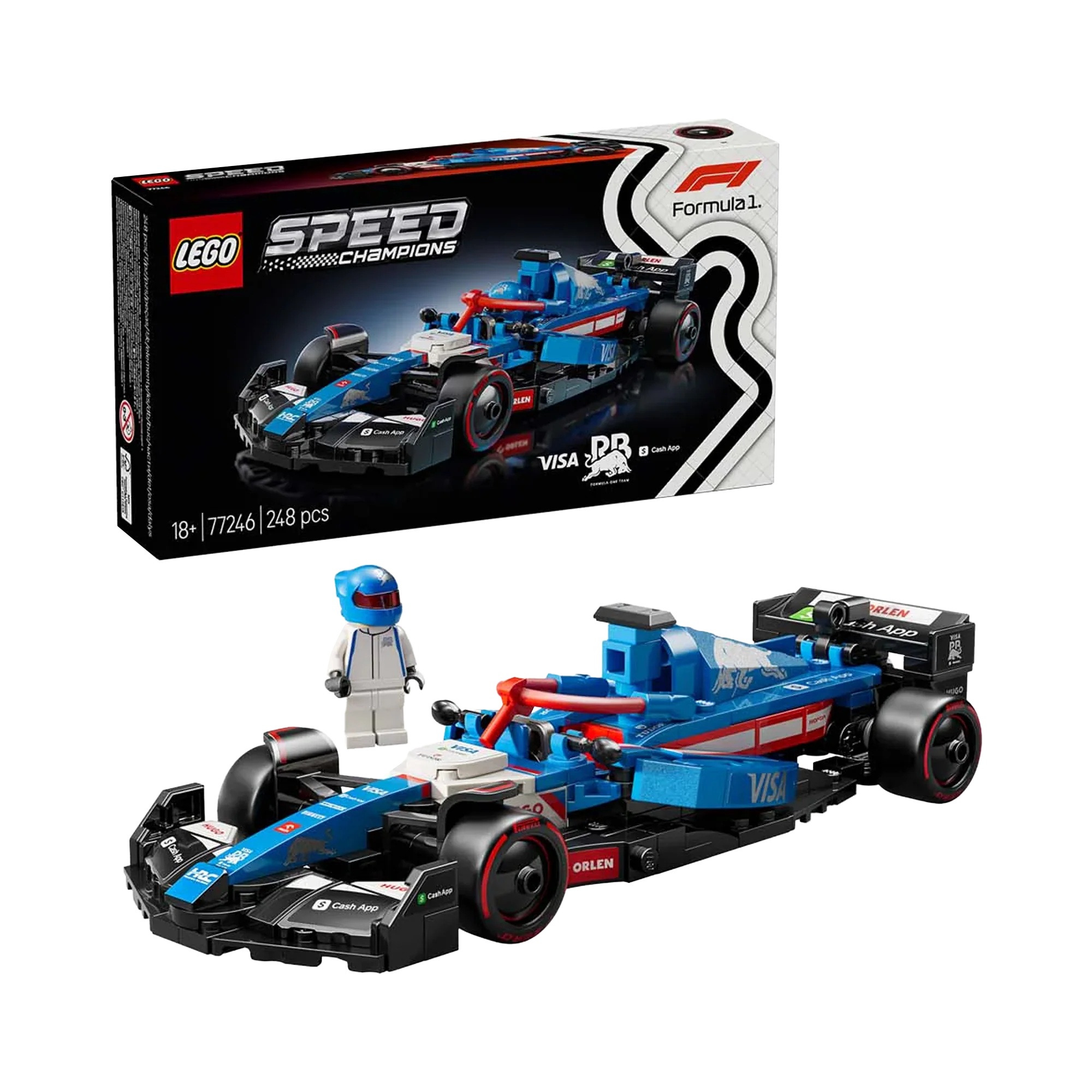 Lego 77246 Speed Champions Visa Cash App RB F1 Race Car