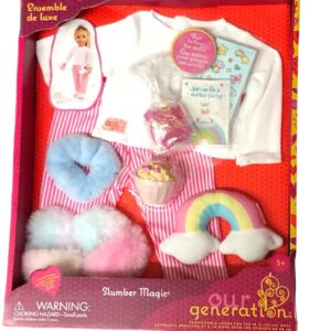 Our Generation Pajama Deluxe Outfit with Rainbow Pillow