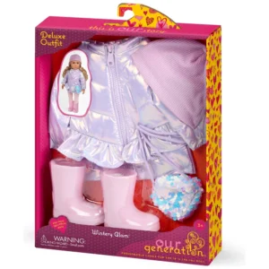 Our Generation Winter Deluxe Outfit with Heart-Shaped Purse