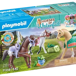 Playmobil 71356 Three Horse Set Morgan, Quarter Horse