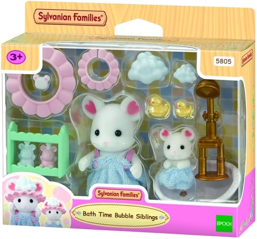 Sylvanian Families Bath Time Bubble Siblings