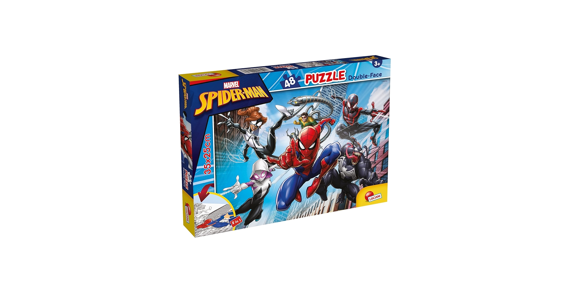 Lisciani Marvel Spiderman Double Face 48pc Puzzle