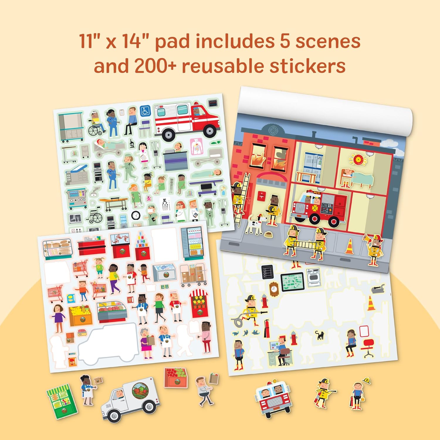 Melissa & Doug Reusable Sticker Pad My Town - Image 5