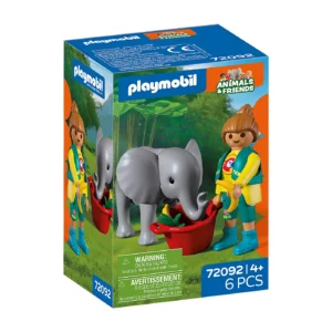 Playmobil 72092 Baby Elephant and Zookeeper