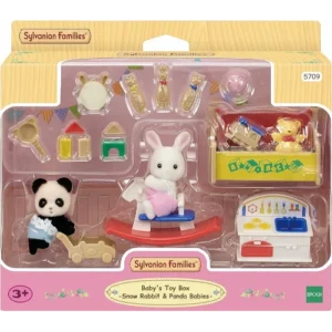 Sylvanian Families Babies Toy Box – Snow Rabbit & Panda